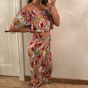 Floral top and bottom